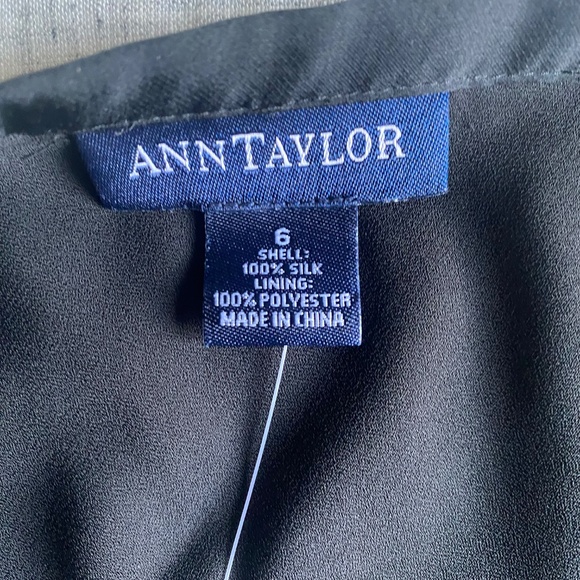 NWT Ann Taylor black silk bias cut long skirt Size 6 - Picture 8 of 15